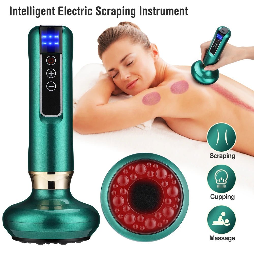 Cat Shop Boys - Electric Cupping Massager Vacuum Suction Cup GuaSha Anti Cellulite Beauty Health Scraping Infrared Heat Body Slimming Massage