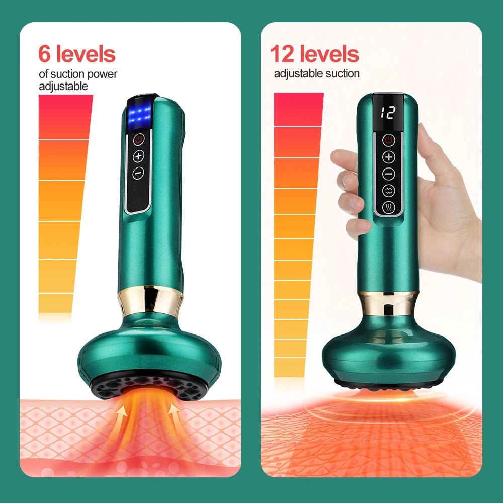 Cat Shop Boys - Electric Cupping Massager Vacuum Suction Cup GuaSha Anti Cellulite Beauty Health Scraping Infrared Heat Body Slimming Massage