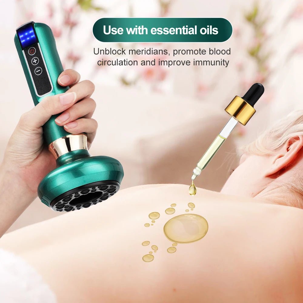 Cat Shop Boys - Electric Cupping Massager Vacuum Suction Cup GuaSha Anti Cellulite Beauty Health Scraping Infrared Heat Body Slimming Massage