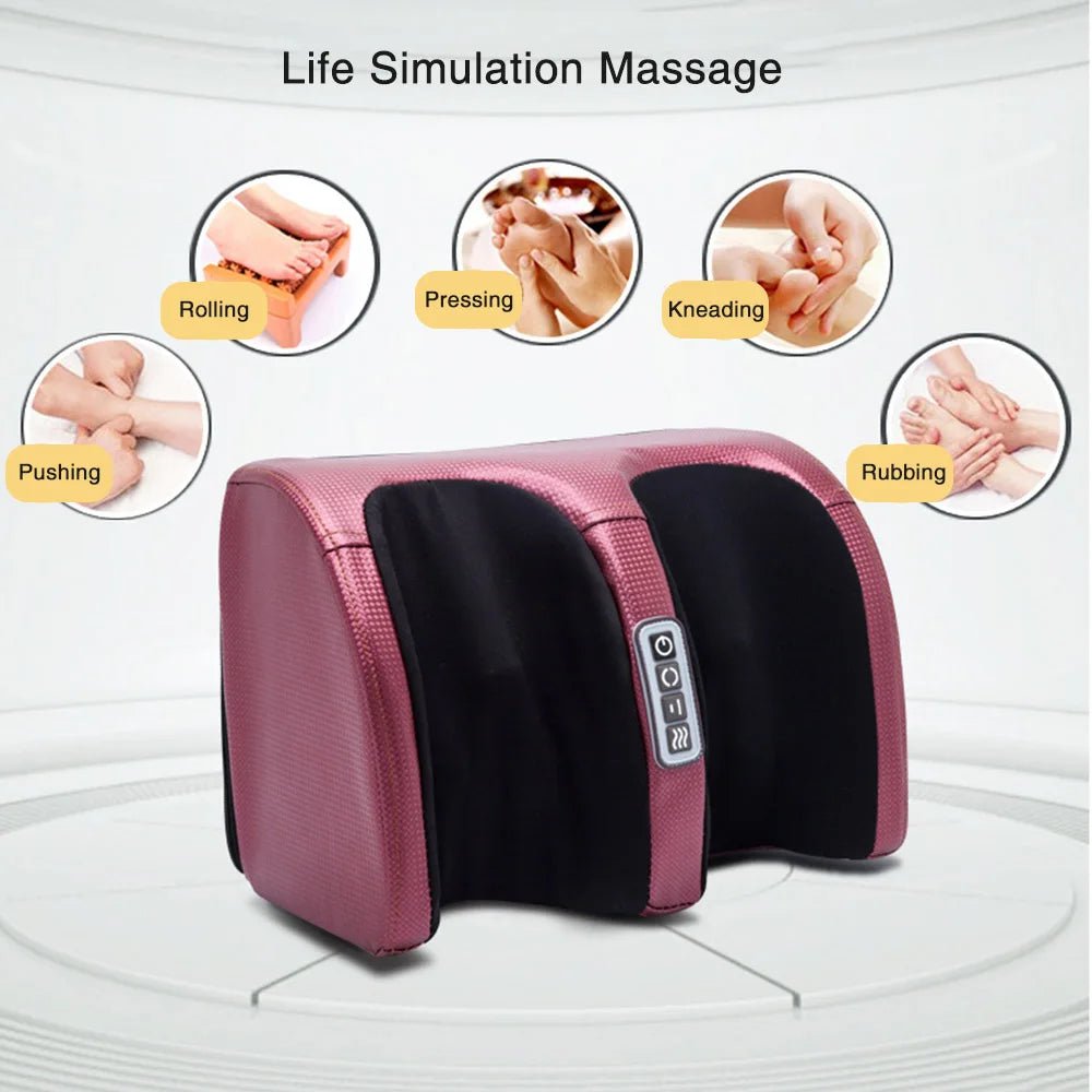 Cat Shop Boys - Electric Foot Massager Heating Therapy Hot Compression Shiatsu Kneading Roller Muscle Relaxation Pain Relief Foot Spa Machine