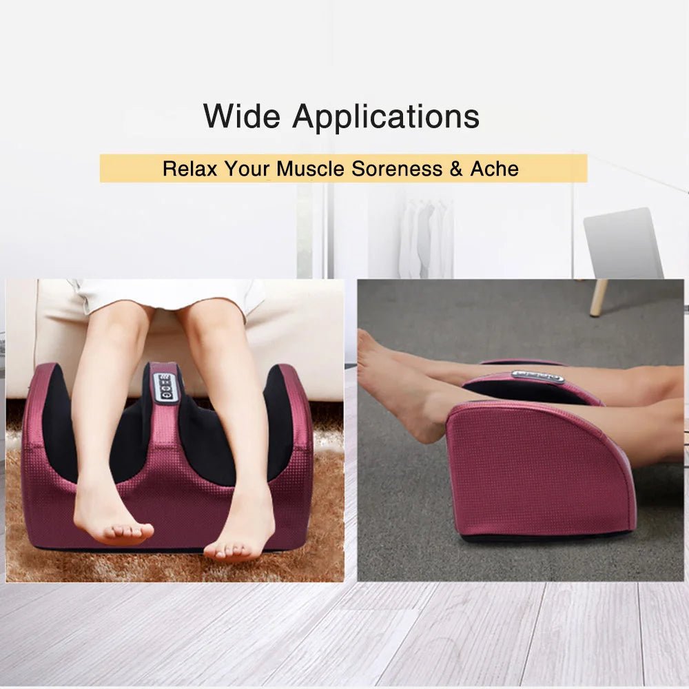 Cat Shop Boys - Electric Foot Massager Heating Therapy Hot Compression Shiatsu Kneading Roller Muscle Relaxation Pain Relief Foot Spa Machine