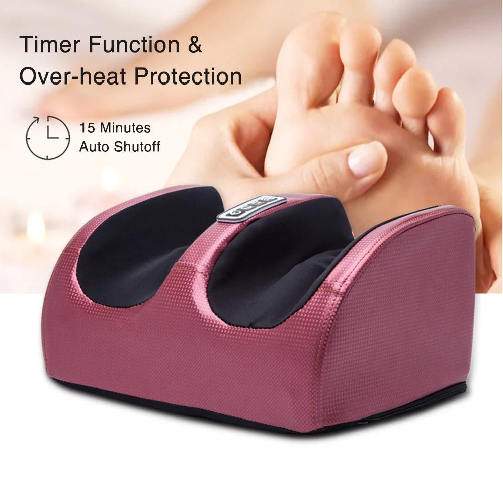 Cat Shop Boys - Electric Foot Massager Heating Therapy Hot Compression Shiatsu Kneading Roller Muscle Relaxation Pain Relief Foot Spa Machine