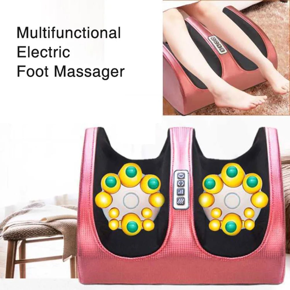 Cat Shop Boys - Electric Foot Massager Heating Therapy Hot Compression Shiatsu Kneading Roller Muscle Relaxation Pain Relief Foot Spa Machine