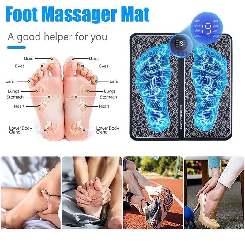 Cat Shop Boys - Electric Foot Massager Pad Muscle Massage Relaxation Trainer For Massage Fitness Outdoor Sport Home Family Relax