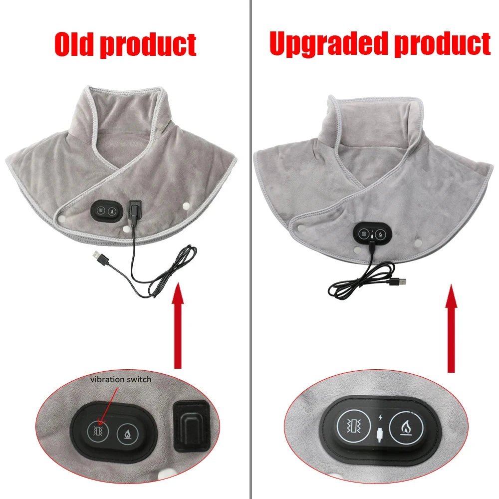 Cat Shop Boys - Electric Heating Shoulder Neck Pad Massager Three Gear Hot Compress Cervical Shawl Warmer USB for Shoulder Neck Back Relax Brace