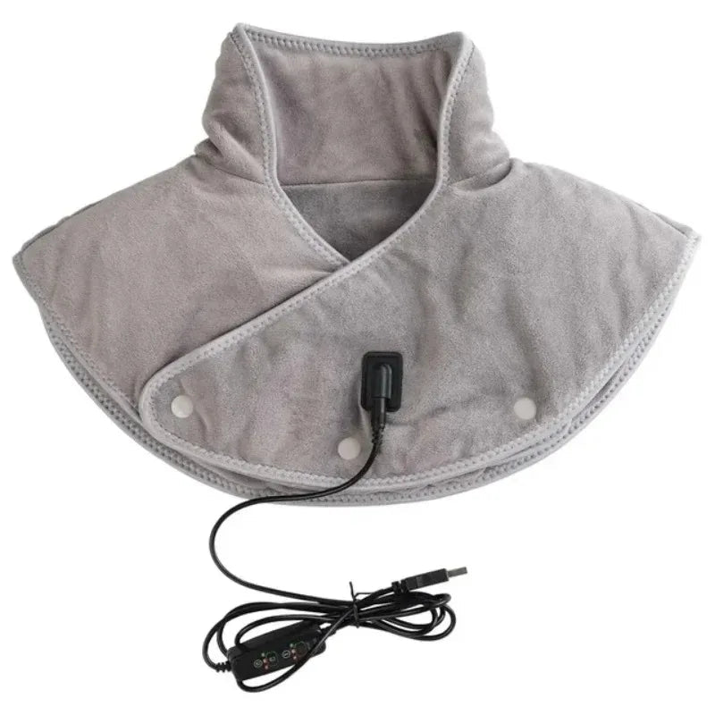 Cat Shop Boys - Electric Heating Shoulder Neck Pad Massager Three Gear Hot Compress Cervical Shawl Warmer USB for Shoulder Neck Back Relax Brace