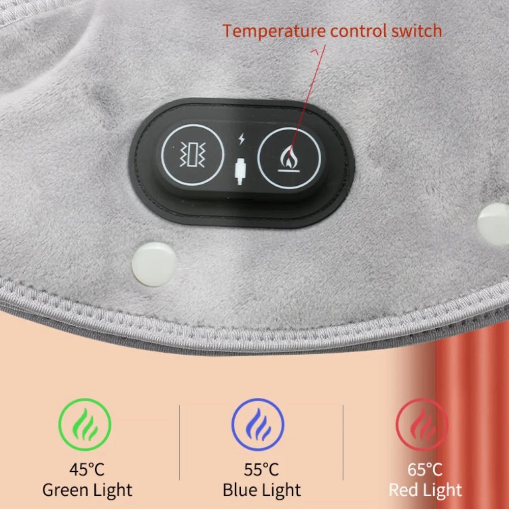 Cat Shop Boys - Electric Heating Shoulder Neck Pad Massager Three Gear Hot Compress Cervical Shawl Warmer USB for Shoulder Neck Back Relax Brace