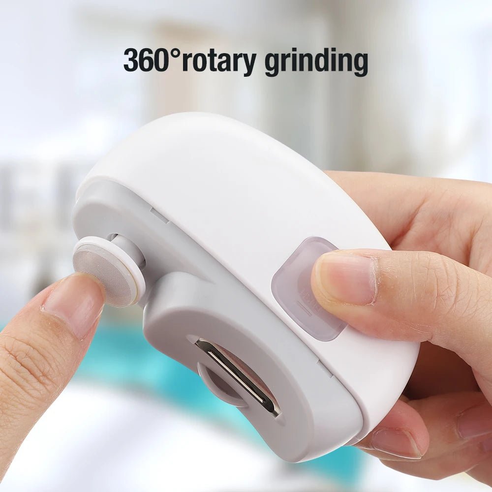 Cat Shop Boys - Electric Nail Clipper Grinding and Polishing with Light Automatic Nail Trimmer Rechargeable Nail Cutter Manicure for Baby Adult