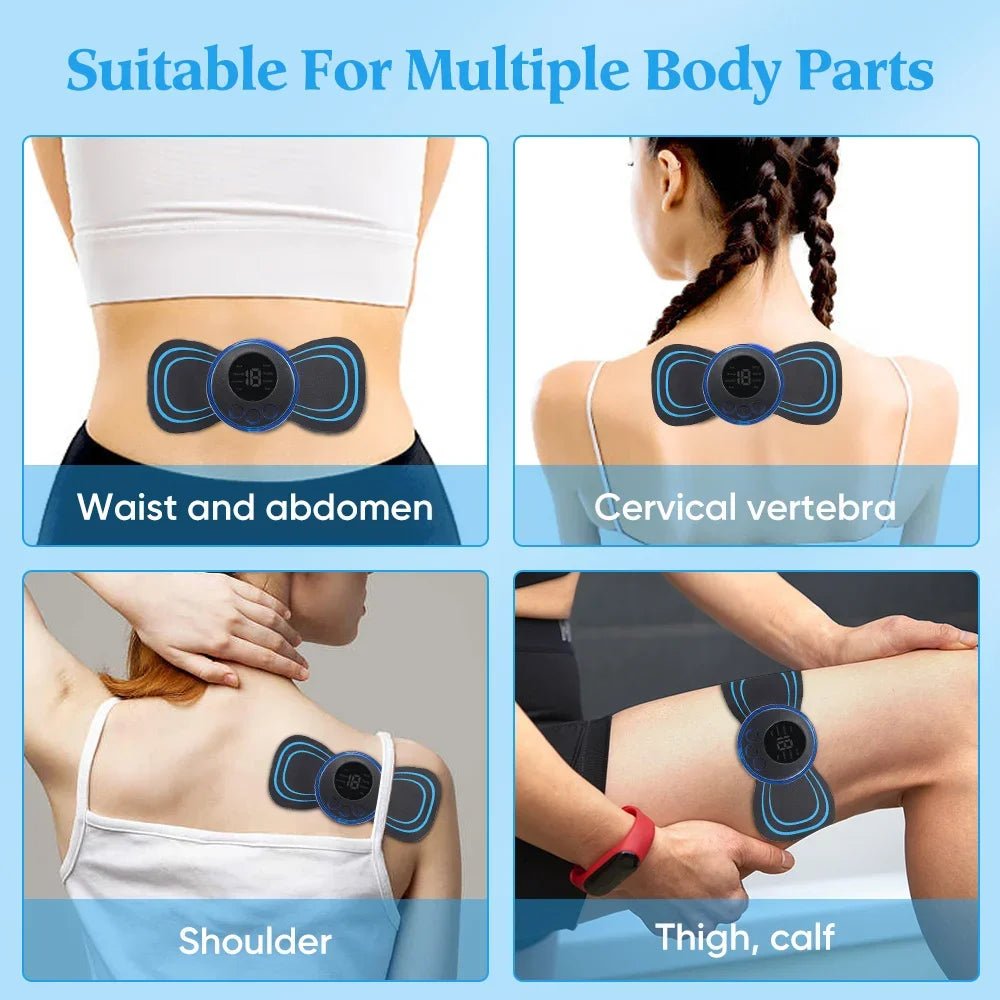 Cat Shop Boys - Electric Neck Massager EMS Muscle Massage Stimulator Low Frequency Instrument Back Cervical Calf Patches Pain Joints Mini Device