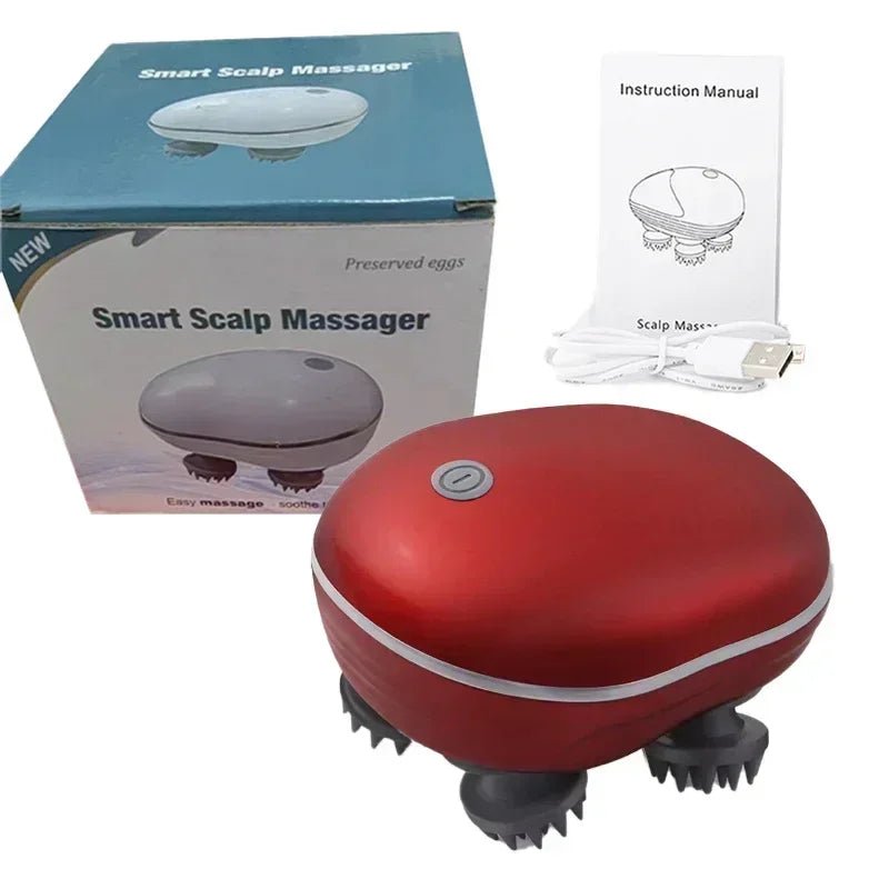 Cat Shop Boys - Electric Scalp Head Massager Red Light Therapy Antistress Relax Body Massage Remove Muscle Tension Tiredness Massageador Tool