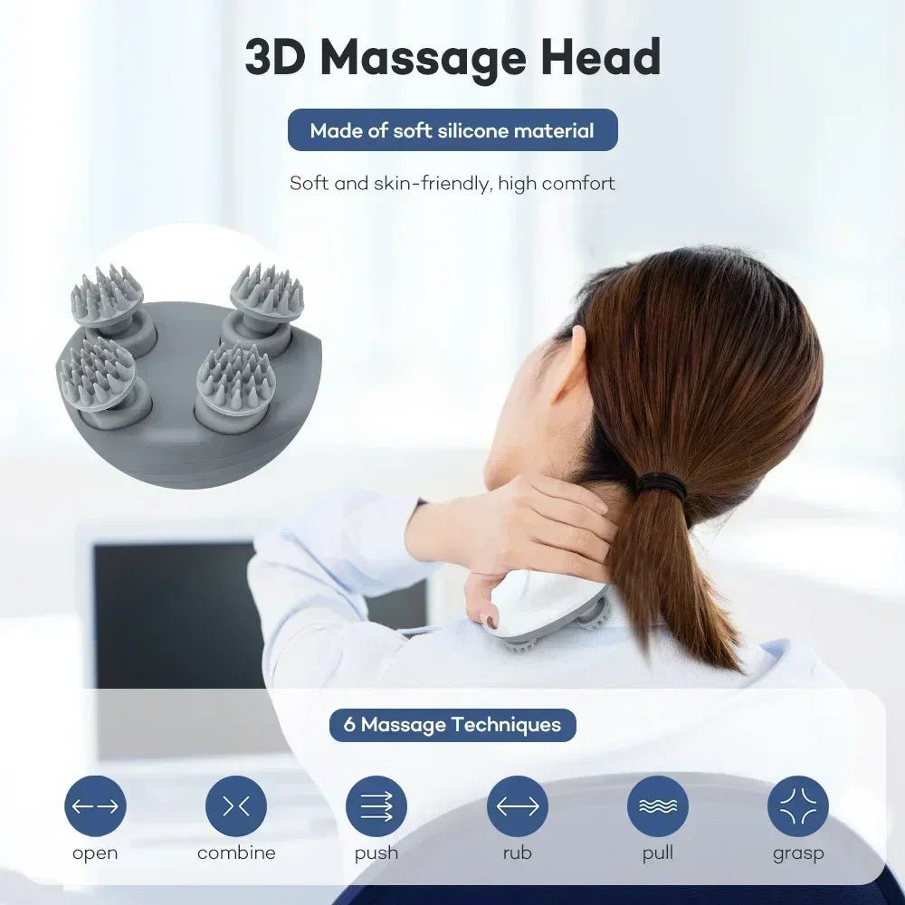 Cat Shop Boys - Electric Scalp Head Massager Red Light Therapy Antistress Relax Body Massage Remove Muscle Tension Tiredness Massageador Tool