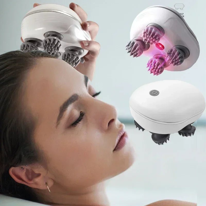 Cat Shop Boys - Electric Scalp Head Massager Red Light Therapy Antistress Relax Body Massage Remove Muscle Tension Tiredness Massageador Tool