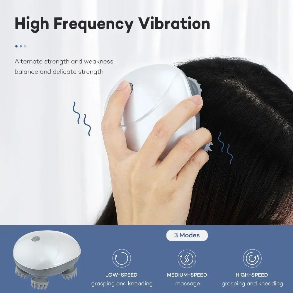 Cat Shop Boys - Electric Scalp Head Massager Red Light Therapy Antistress Relax Body Massage Remove Muscle Tension Tiredness Massageador Tool