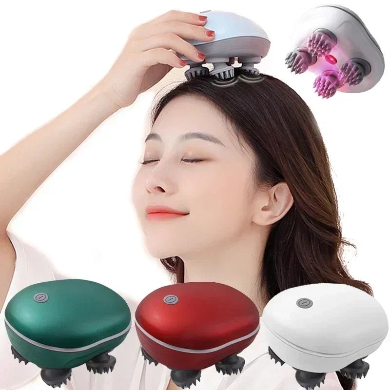 Cat Shop Boys - Electric Scalp Head Massager Red Light Therapy Antistress Relax Body Massage Remove Muscle Tension Tiredness Massageador Tool