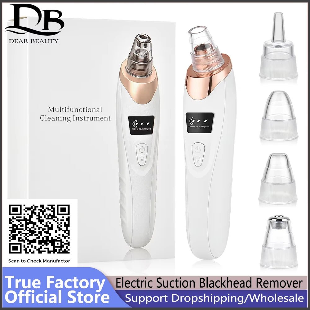 Cat Shop Boys - Electric Vacuum Suction Blackhead Remover Facial Pore Cleaner Comedone Spot Acne Pimple Blackhead Extractor USB Rechargeable