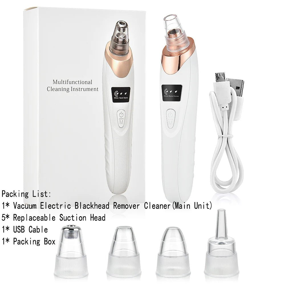 Cat Shop Boys - Electric Vacuum Suction Blackhead Remover Facial Pore Cleaner Comedone Spot Acne Pimple Blackhead Extractor USB Rechargeable