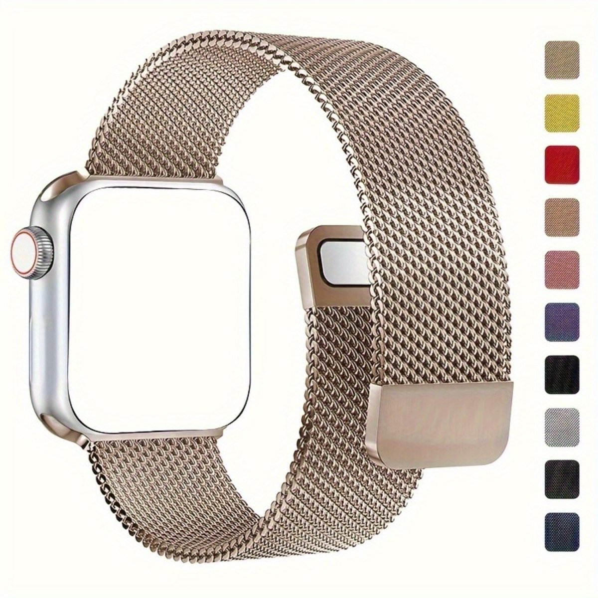 Cat Shop Boys - Elegant Stainless Steel Mesh Watch Band with Magnetic Clasp, Compatible with Series 9, Ultra 2, SE, and Models 1 - 8 - Design for Men and Women