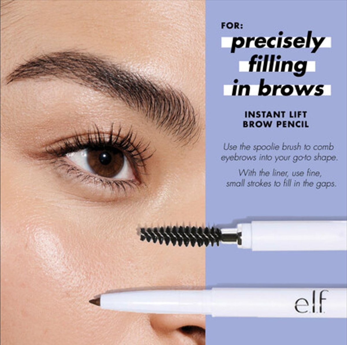 Cat Shop Boys - e.l.f. Instant Lift Brow Pencil, Dual - Sided, Precise, Fine Tip, Shapes, Defines, Fills Brows, Contours, Combs, Tames, Neutral Brown, 0.006 Oz