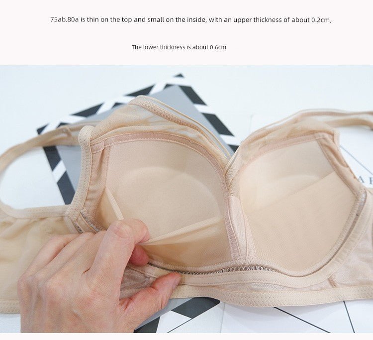 Cat Shop Boys - Export South Korea Foreign Trade Original Order Gathered Wireless Bra Plaid Side Drawing Push - up Women's Intimates 2024 Fall and Winter