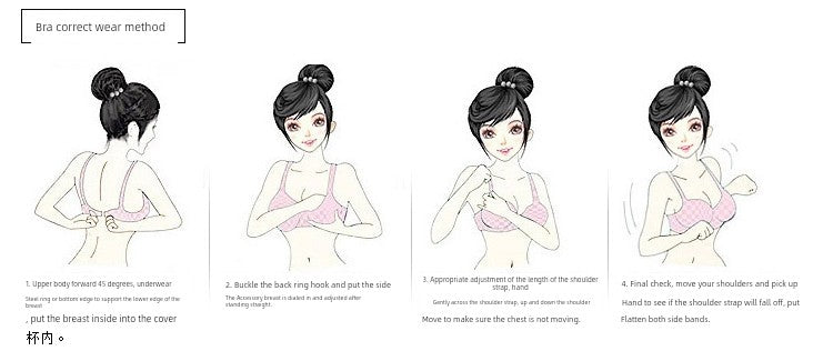 Cat Shop Boys - Export South Korea Shopping Mall Thin Big Breast Push up Wireless Bra Breast Holding Push - up Side Drawing Plus Size Ladies Intimates