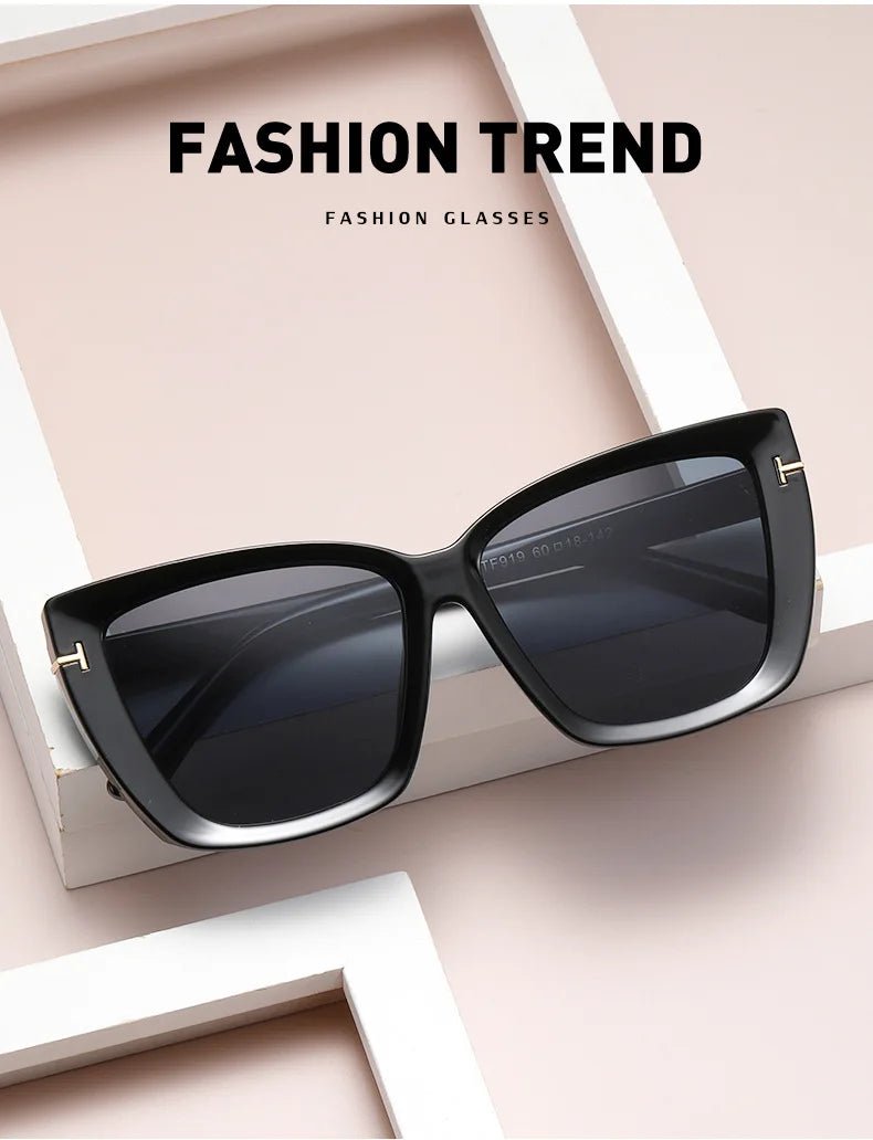 Cat Shop Boys - Fashion Cat Eye Sunglasses Women 2024 Luxury Brand Trendy Oversized Cateye Sun Glasses Ladies Gradient Shades Big Frame Eyewear