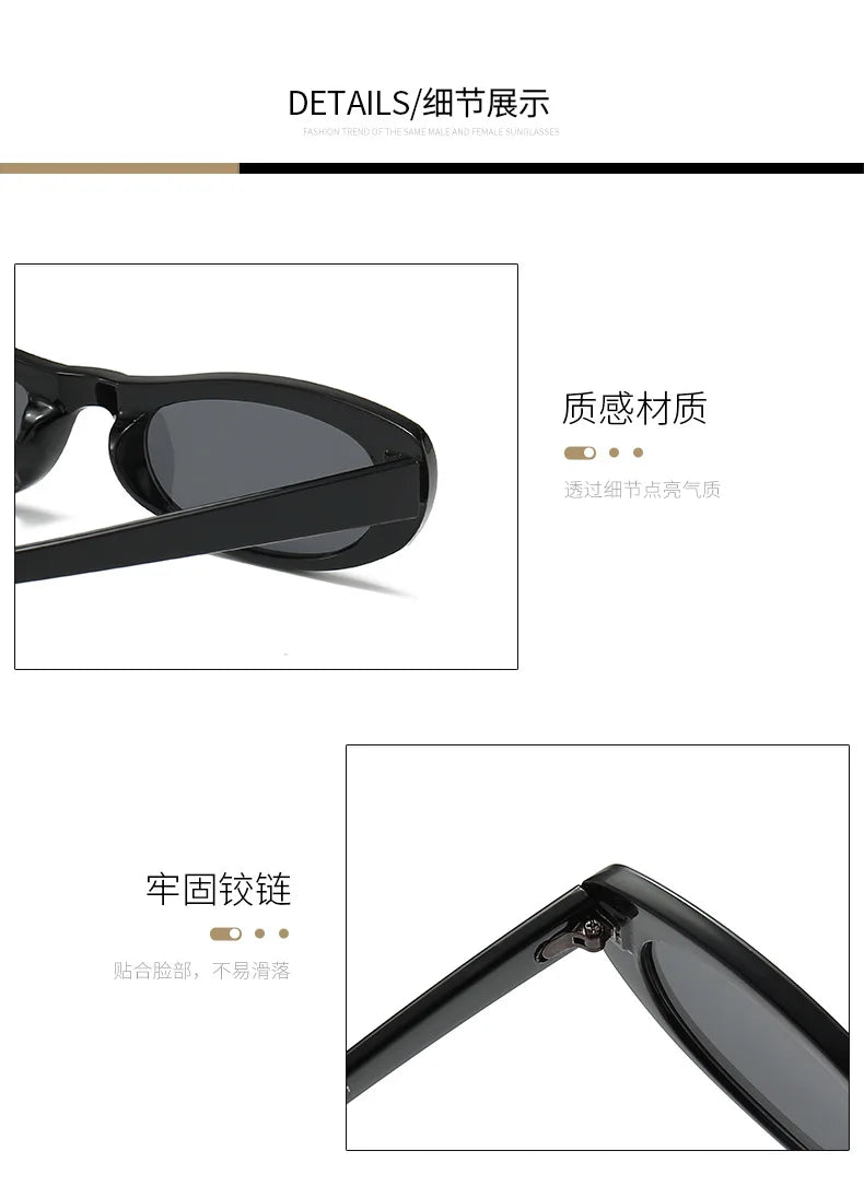 Cat Shop Boys - Fashion Cat Eye Sunglasses Women's 2023 New Luxury Brand Small Oval Black Sun Glasses Women Goggle Trends Rectangle Eyewear UV