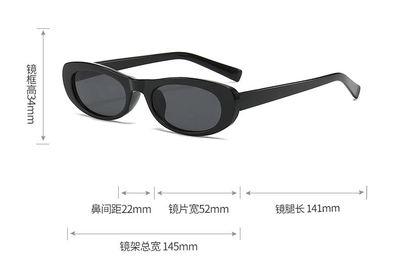 Cat Shop Boys - Fashion Cat Eye Sunglasses Women's 2023 New Luxury Brand Small Oval Black Sun Glasses Women Goggle Trends Rectangle Eyewear UV