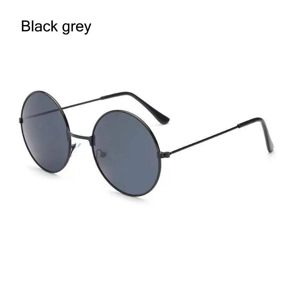 Cat Shop Boys - Fashion Retro Black UV400 Protection Shades Sun Glasses Trendy Small Round Sunglasses for Women Men Metal Frame For Travel Beach