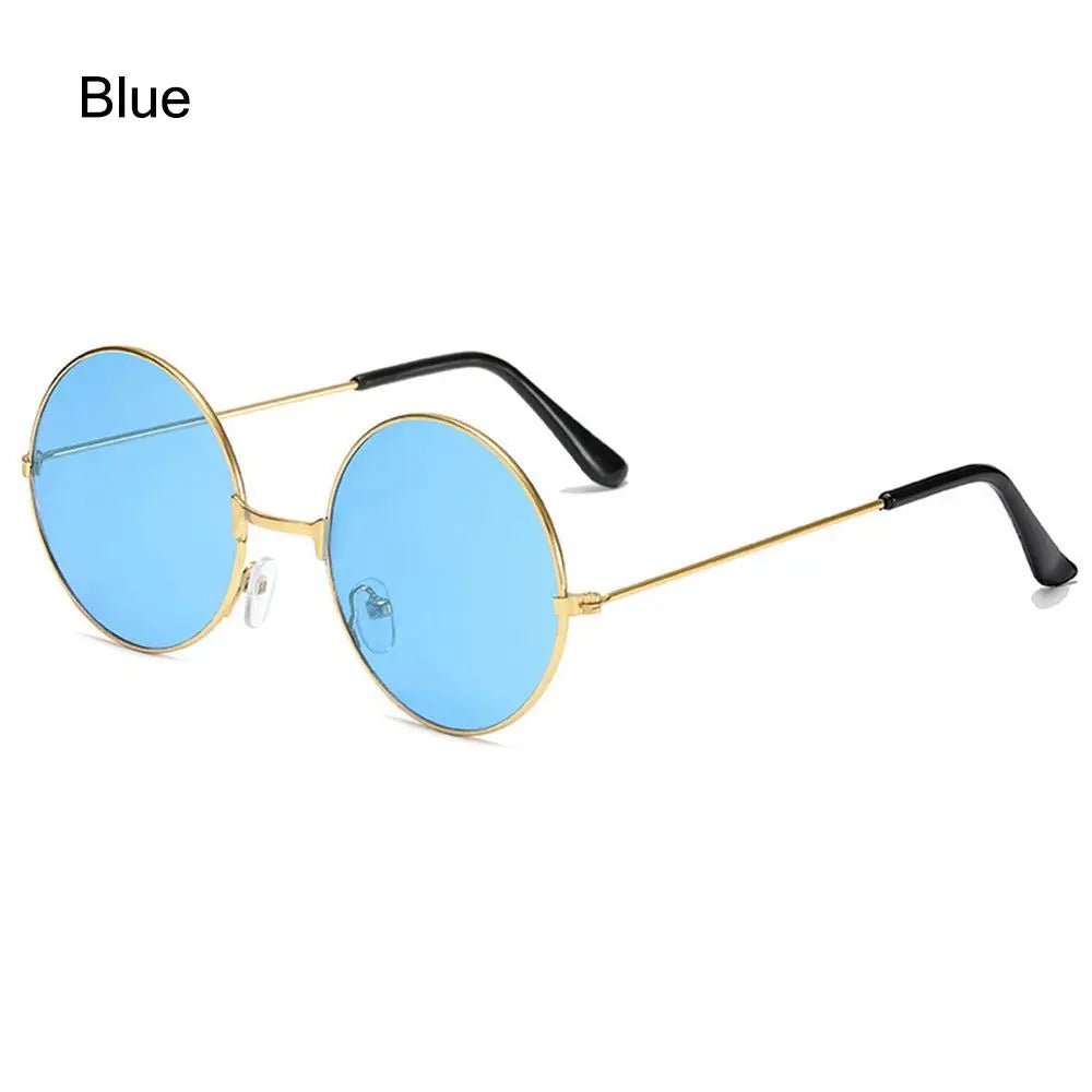 Cat Shop Boys - Fashion Retro Black UV400 Protection Shades Sun Glasses Trendy Small Round Sunglasses for Women Men Metal Frame For Travel Beach