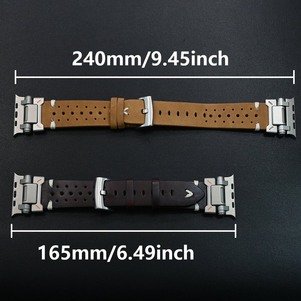 Cat Shop Boys - Faux Leather Band for Apple Watch Ultra2/ 1 49mm 10 46mm 42mm 45mm Luxury Strap for IWatch Series 9 8 7 6 5 4 44mm Bracelet for wrist with a large circumference