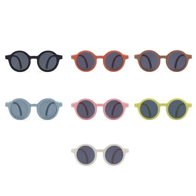 Cat Shop Boys - Foldable Kids Sunglasses Girls Boy Children Sun Glasses Round Street Beat Eyeglasses Cute Baby Shades Eyewears