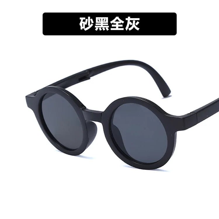 Cat Shop Boys - Foldable Kids Sunglasses Girls Boy Children Sun Glasses Round Street Beat Eyeglasses Cute Baby Shades Eyewears