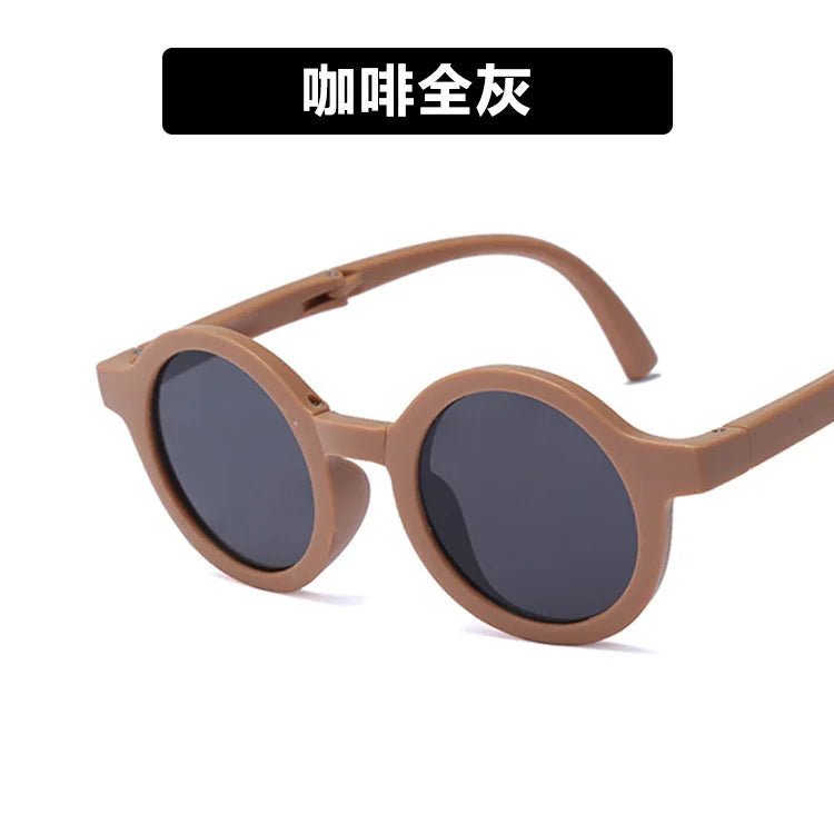 Cat Shop Boys - Foldable Kids Sunglasses Girls Boy Children Sun Glasses Round Street Beat Eyeglasses Cute Baby Shades Eyewears