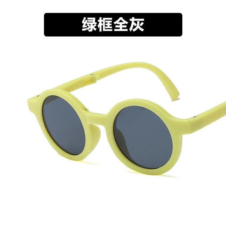 Cat Shop Boys - Foldable Kids Sunglasses Girls Boy Children Sun Glasses Round Street Beat Eyeglasses Cute Baby Shades Eyewears