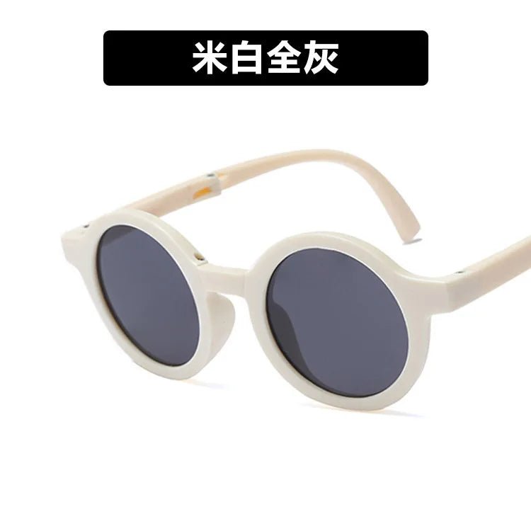 Cat Shop Boys - Foldable Kids Sunglasses Girls Boy Children Sun Glasses Round Street Beat Eyeglasses Cute Baby Shades Eyewears