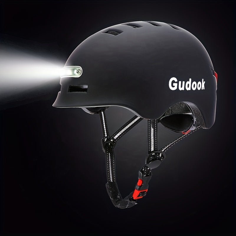 Cat Shop Boys - Gudook Bike Helmet Adult Bike Helmets For Men/Women: Bicycle Helmet With USB Rechargeable LED Front And Rear Lights For Cycling Urban Commuter Skateboard