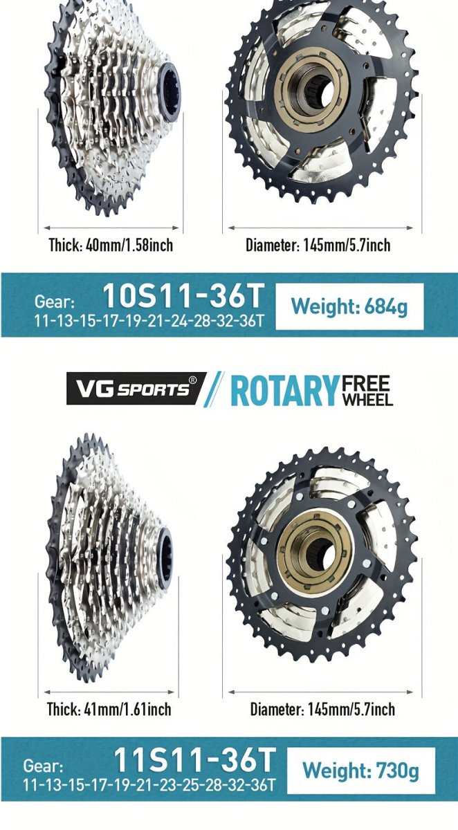 Cat Shop Boys - High - Performance Bicycle Freewheel with Smooth Shifting - Compatible with Rotating Bisiklet Hub - Choose from 5 to 11 Speeds and 14 - 36T Gear Range