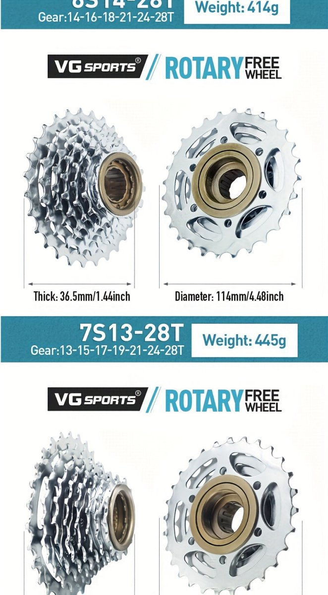 Cat Shop Boys - High - Performance Bicycle Freewheel with Smooth Shifting - Compatible with Rotating Bisiklet Hub - Choose from 5 to 11 Speeds and 14 - 36T Gear Range