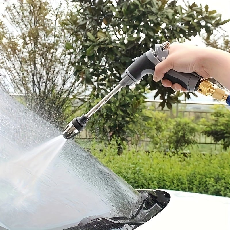 Cat Shop Boys - High - Pressure Car Wash Spray Gun with Foam Nozzle, Detachable Soap Dispenser & Anti - Slip Grip - Extendable Magic Wand for Lawn Watering & Cleaning, Fits Standard US/EU Connectors