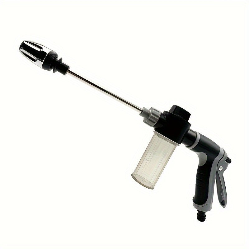 Cat Shop Boys - High - Pressure Car Wash Spray Gun with Foam Nozzle, Detachable Soap Dispenser & Anti - Slip Grip - Extendable Magic Wand for Lawn Watering & Cleaning, Fits Standard US/EU Connectors