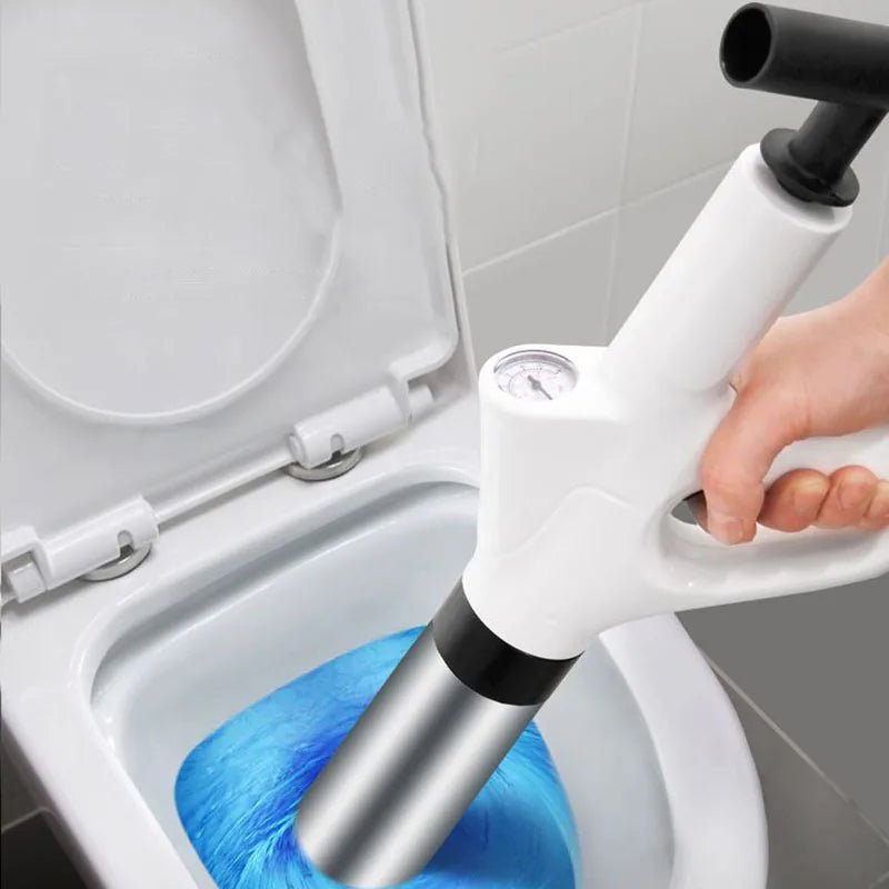 Cat Shop Boys - High Pressure Pipe Dredger Air Pump Bathroom Toilet Drain Sink Plunger Blockage Unblocker Blaster Cleaner