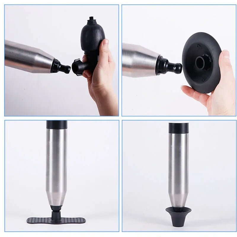 Cat Shop Boys - High Pressure Pipe Dredger Air Pump Bathroom Toilet Drain Sink Plunger Blockage Unblocker Blaster Cleaner