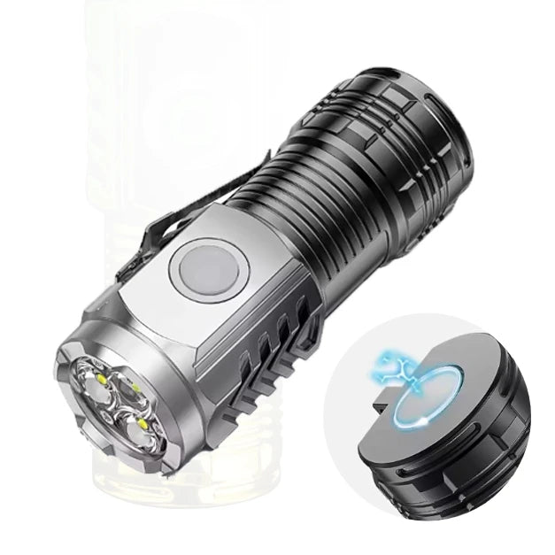 Cat Shop Boys - High Quality 3*SST20 LED Flashlight 18350 Super Bright Torch Rechargeable USB Light Waterproof with CAP CLIP for Hiking Camping