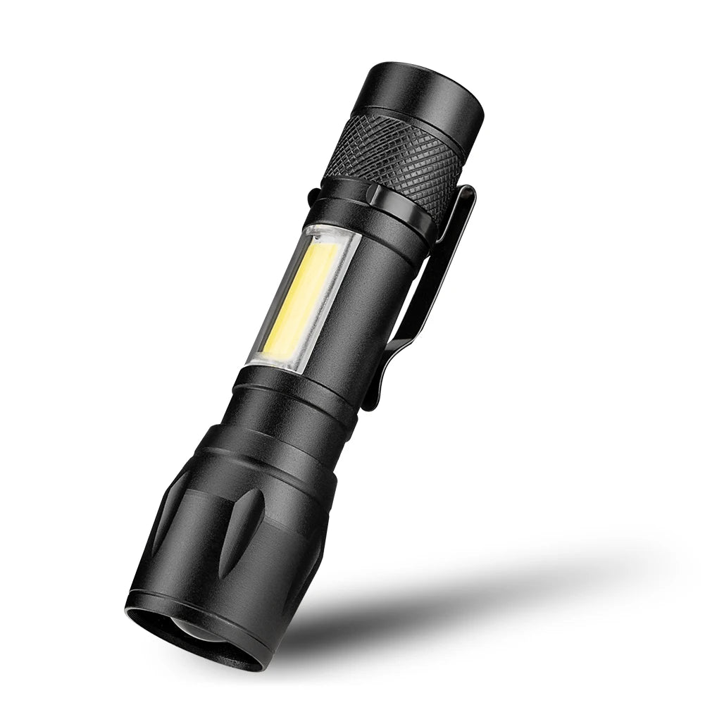 Cat Shop Boys - High Quality 3*SST20 LED Flashlight 18350 Super Bright Torch Rechargeable USB Light Waterproof with CAP CLIP for Hiking Camping