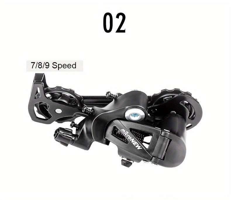 Cat Shop Boys - High - Strength Aluminum Alloy Rear Derailleur for Mountain Bikes - 7/8/9/10/11 Speed, Silent Guide Wheel, Polished Finish with Installation Hardware Included