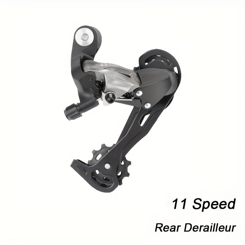 Cat Shop Boys - High - Strength Aluminum Alloy Rear Derailleur for Mountain Bikes - 7/8/9/10/11 Speed, Silent Guide Wheel, Polished Finish with Installation Hardware Included