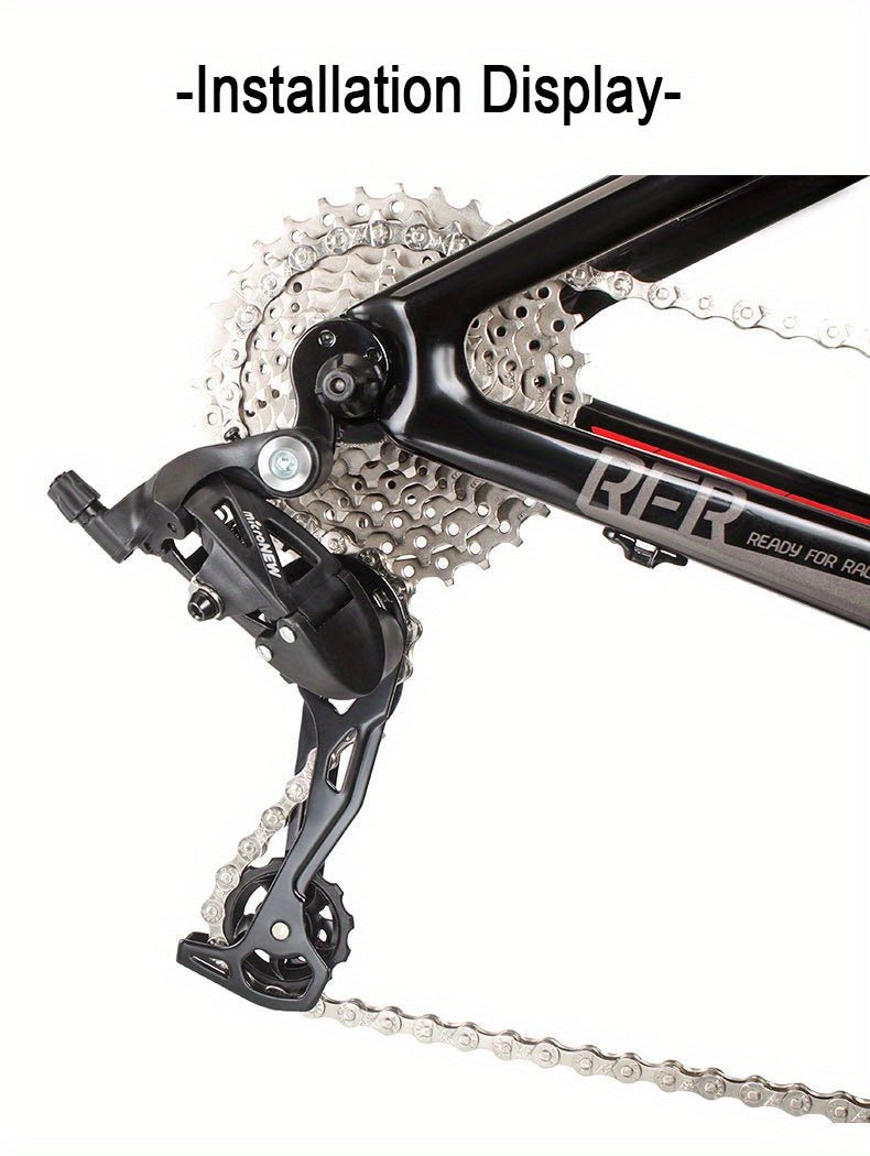 Cat Shop Boys - High - Strength Aluminum Alloy Rear Derailleur for Mountain Bikes - 7/8/9/10/11 Speed, Silent Guide Wheel, Polished Finish with Installation Hardware Included