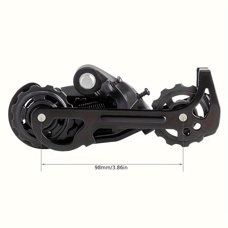 Cat Shop Boys - High - Strength Aluminum Alloy Rear Derailleur for Mountain Bikes - 7/8/9/10/11 Speed, Silent Guide Wheel, Polished Finish with Installation Hardware Included