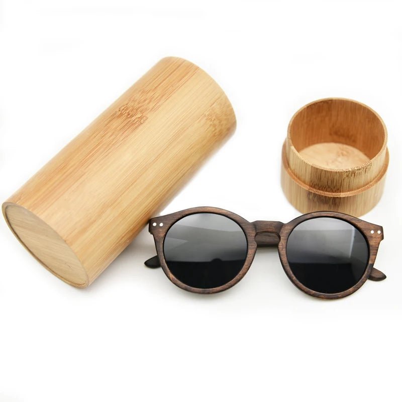 Cat Shop Boys - Hot Selling Summer Unisex Cateye Vintage Round Wood Sunglasses Women Polarized Lens Wooden Sun Glasses