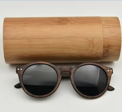 Cat Shop Boys - Hot Selling Summer Unisex Cateye Vintage Round Wood Sunglasses Women Polarized Lens Wooden Sun Glasses